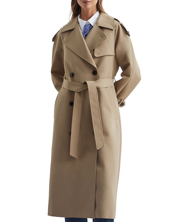 REISS Daria Wool Blend Trench Coat | Bloomingdale's