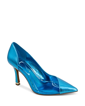 Kenneth Cole Women's Rosa Pointed Toe High Heel Pumps In Bluebird Pu