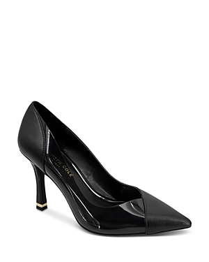 Kenneth Cole Women's Rosa Pointed Toe High Heel Pumps In Black Pu