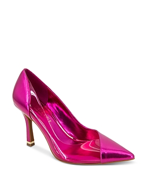 Kenneth Cole Women's Rosa Pointed Toe High Heel Pumps In Hot Pink Pu