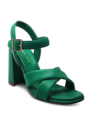 Kenneth Cole Women's Lessia Ankle Strap High Heel Sandals In Green