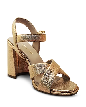 Kenneth Cole Women's Lessia Ankle Strap High Heel Sandals In Light Gold