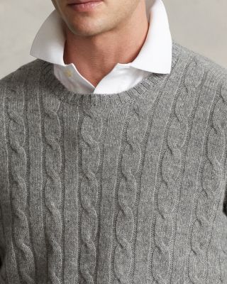 Cashmere Cable Knit Crewneck Sweater