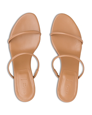 Aeyde Anni Low-block-heel Sandals In Hazelnut
