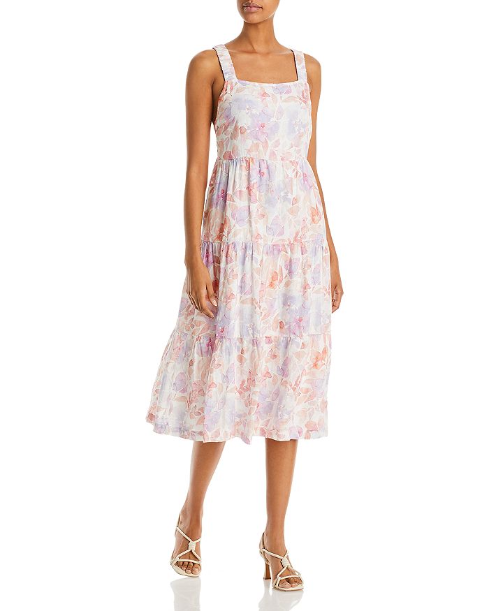 Bella Dahl Linen Crisscross Tiered Midi Dress | Bloomingdale's