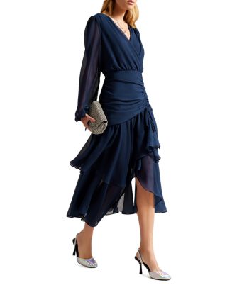 Ted Baker Daniaa Graduated Ruched Sleeve Midi Dress main image 0