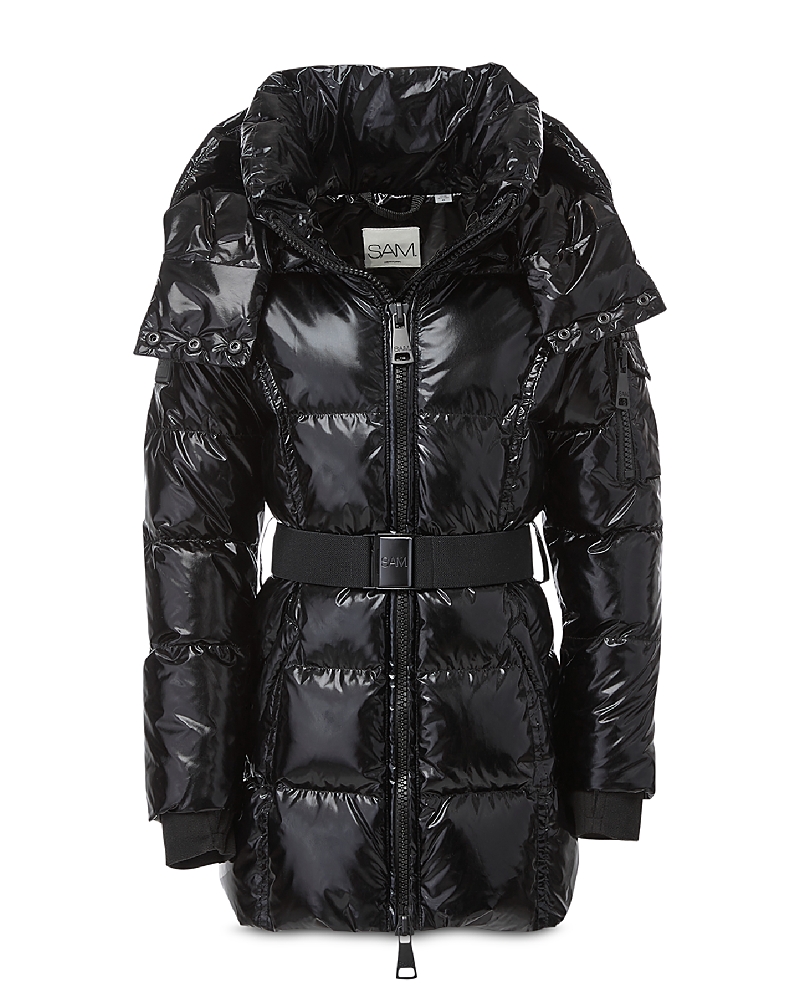 Sam Girls' Soho Belted Down Puffer Jacket - Little Kid In Jet Black