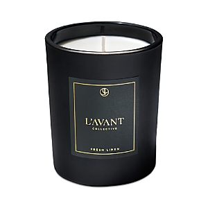 L'avant Collective Candle, Fresh Linen 8 Oz. In Black