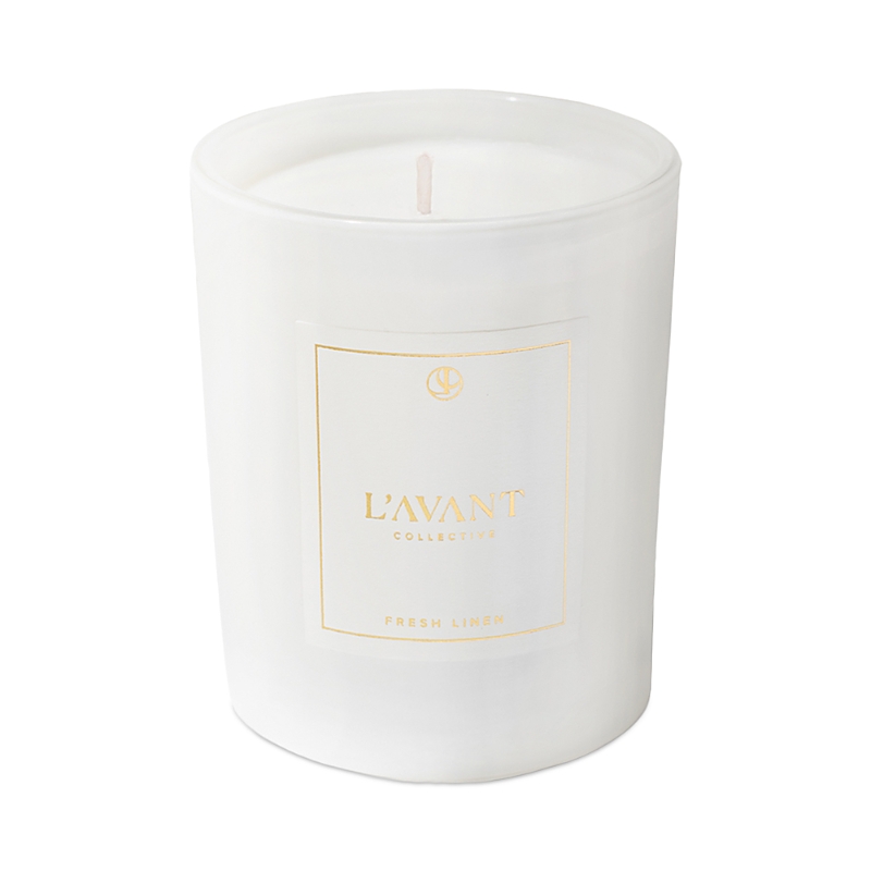 L'avant Collective Candle, Fresh Linen 8 Oz. In White