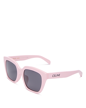 Celine Monochroms Square Sunglasses, 56mm In Pink/gray Solid