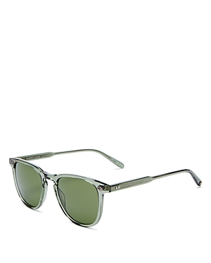 Garrett Leight Brooks Ii Square Sunglasses, 47mm In Green/green Solid