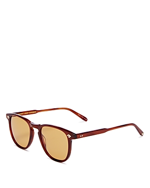 Shop Garrett Leight Brooks Ii Square Sunglasses, 47mm In Tortoise/orange Solid