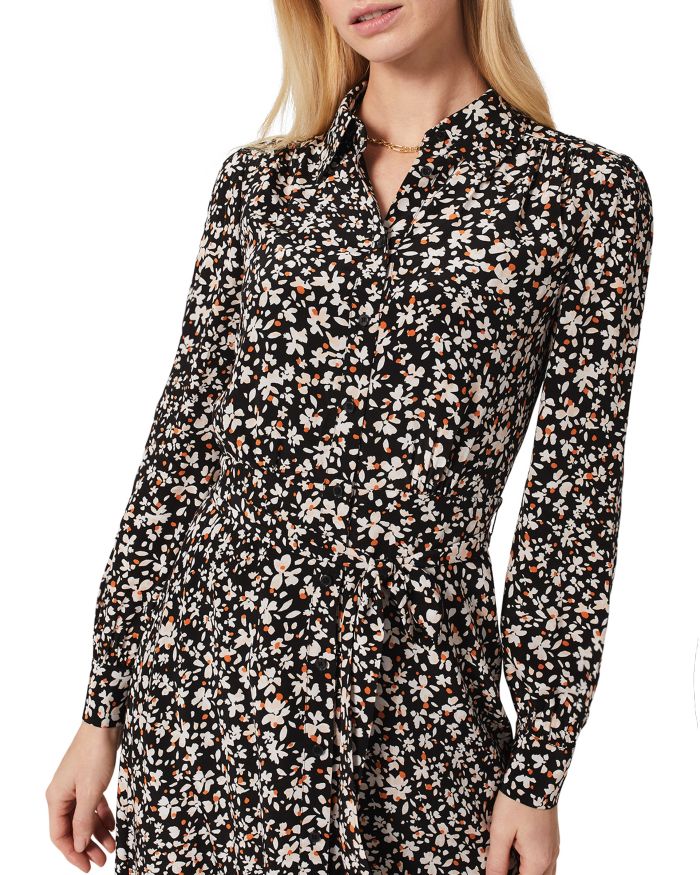 Morgen Belted Floral Print Shirt Dress