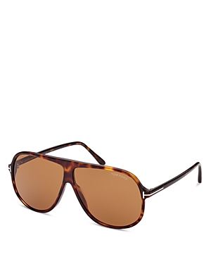 Shop Tom Ford Pilot Sunglasses, 62mm In Havana/brown Solid