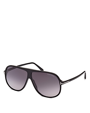 Shop Tom Ford Pilot Sunglasses, 62mm In Black/gray Gradient