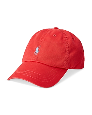 Polo Ralph Lauren Cotton Chino Ball Cap In Red Reef