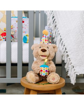 Happy Birthday Animated Bear Singing Light Up Plush Stuffed Animal, 10&amp;quot;- Ages 3+