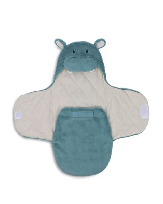Baby GUND Oh So Snuggly Hippo Plush Hooded Baby Blanket Wrap for Newborns, 26"