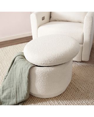 Enoki Boucl&eacute; Storage Ottoman