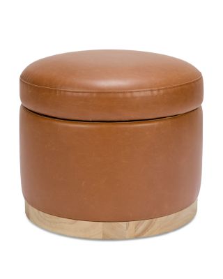 Naka Vegan Leather Storage Ottoman