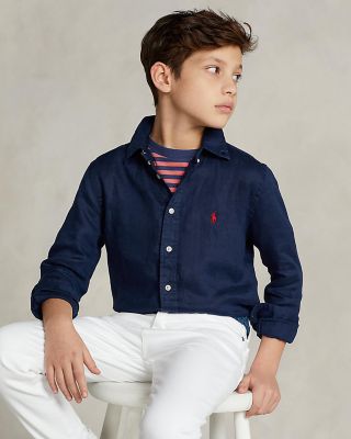 Ralph Lauren Boys' Linen Shirt - Little Kid, Big Kid