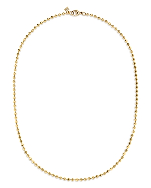 18K Yellow Gold Classic Polished Ball Chain Necklace, 16