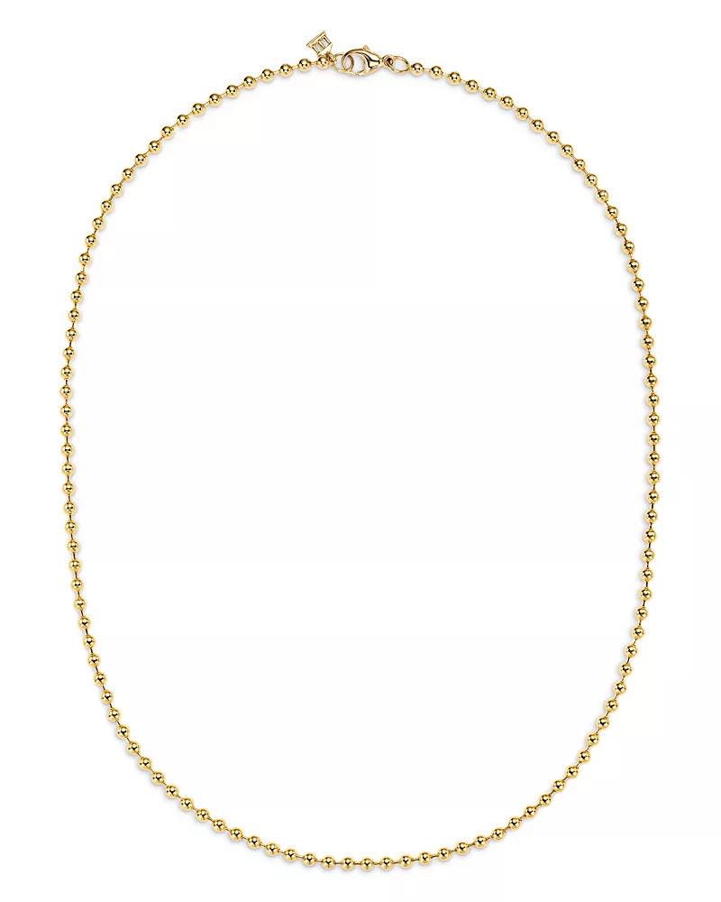 Temple St. Clair 18K Yellow Gold Classic Polished Ball Chain Necklace, 16