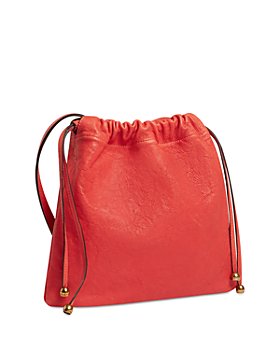 Gerard Darel - Alice Red Leather Drawstring Bag  