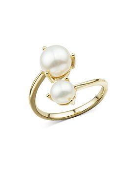 Bloomingdale's - Cultured Freshwater Button Pearl Bypass Ring in 14K Yellow Gold - 100% Exclusive