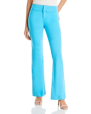 Alice And Olivia Flare Leg Trousers In Ocean Floor