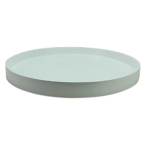 Addison Ross 16 Round Lacquer Tray In White
