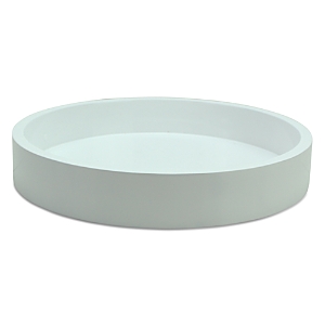 Addison Ross 8.5 Round Lacquer Tray In White