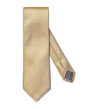 Eton Geometric Silk Tie In Yellow