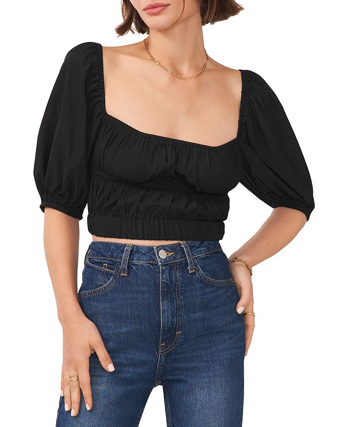 1.STATE Ruched Elbow Sleeve Top Bloomingdale's