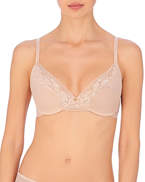 Natori Cherry Blossom Lace Underwire Push-up Bra In Cameo Rose