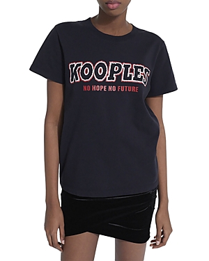 The Kooples Logo Graphic Tee In Black