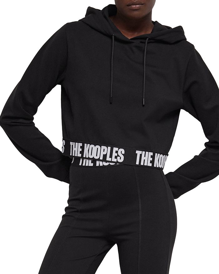 The Kooples Logo Band Cropped Hoodie | Bloomingdale's