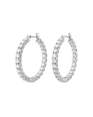Matrix Crystal Inside Out Hoop Earrings 