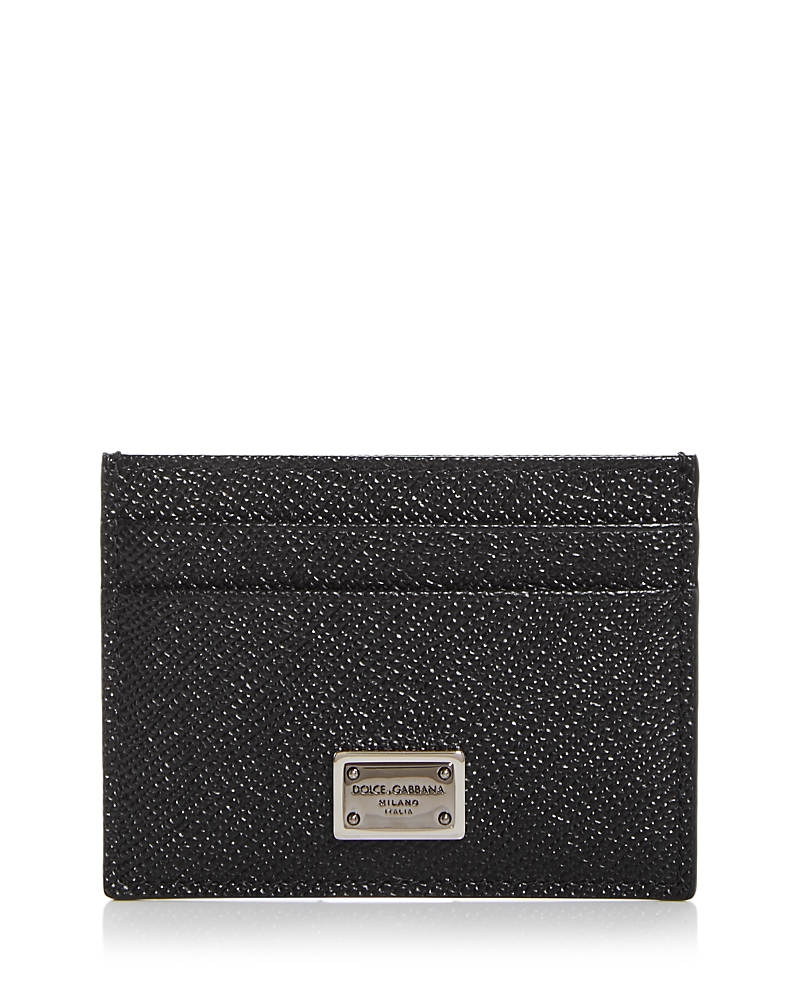 Dolce & Gabbana Leather Card Case In Black
