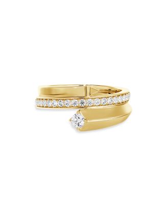 De Beers Forevermark Avaanti™ Pave Diamond Bypass Ring in 18K Yellow ...