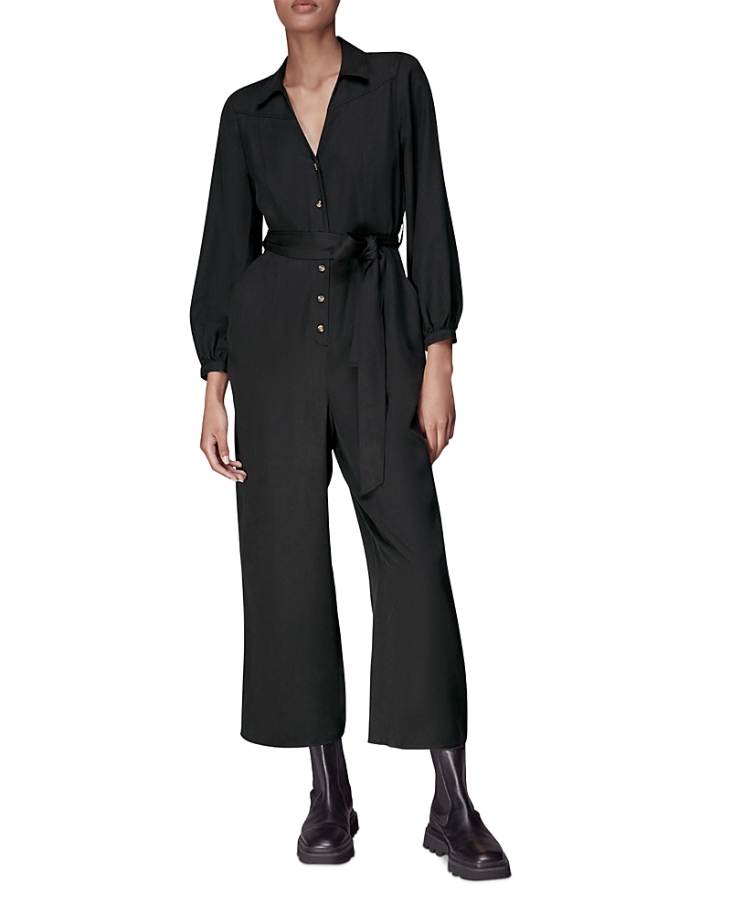 Whistles Leah Jumpsuit In Black