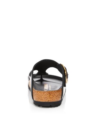 Women&#39;s Gizeh High Shine Big Buckle Thong Sandals