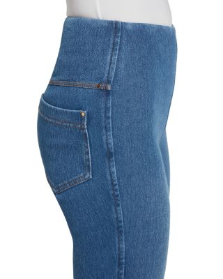 High Rise Ankle Baby Bootcut Jeans in Mid Wash