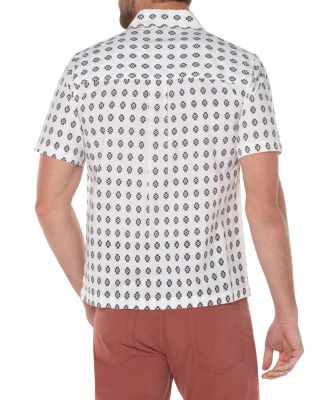 Garment Dyed Short Sleeve Printed Shirt