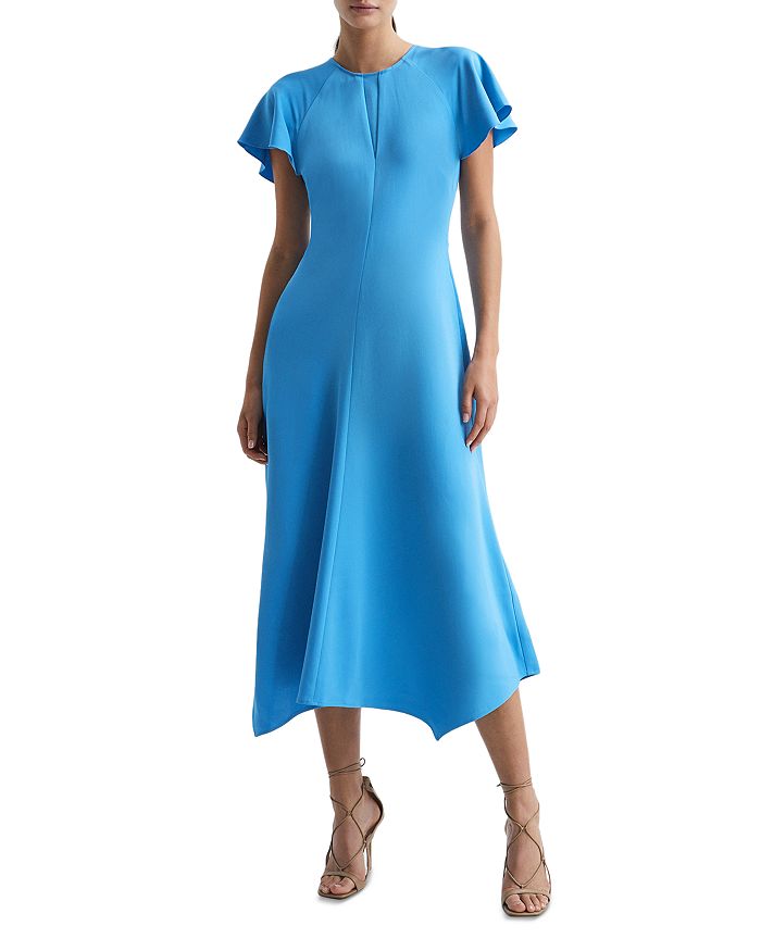 REISS - Eleni Cap Sleeve Midi Dress