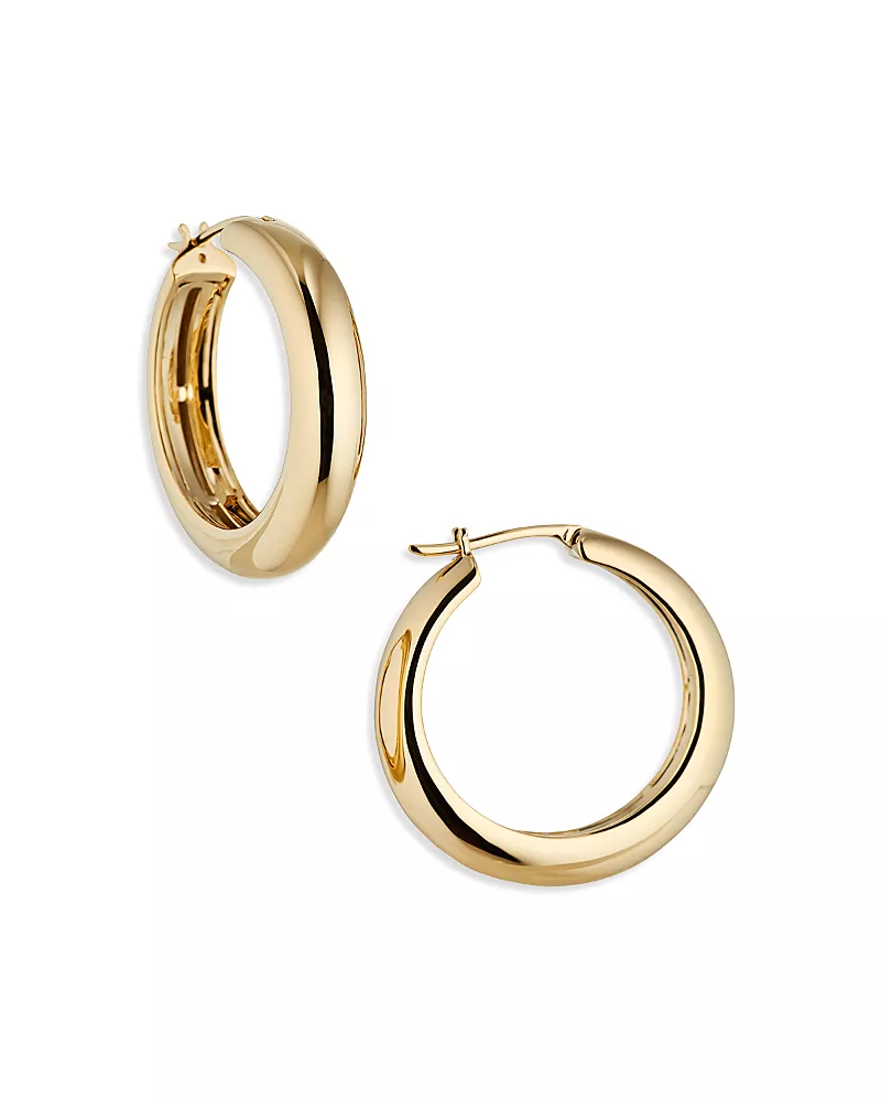 Nadri Brunch Medium Bold Hoop Earrings