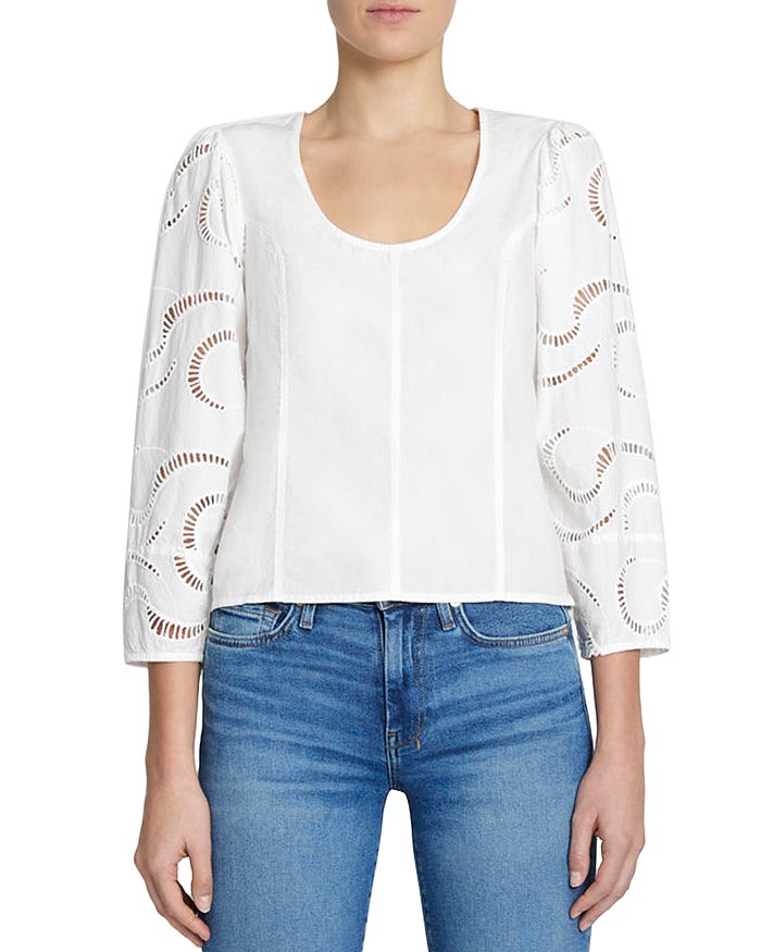 7 for all mankind eyelet top top