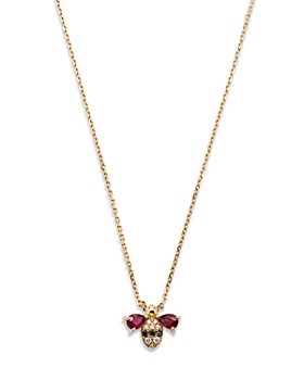 Bloomingdale's - Ruby & Diamond Bumblebee Pendant Necklace in 14K Yellow Gold, 18" -  100% Exclusive