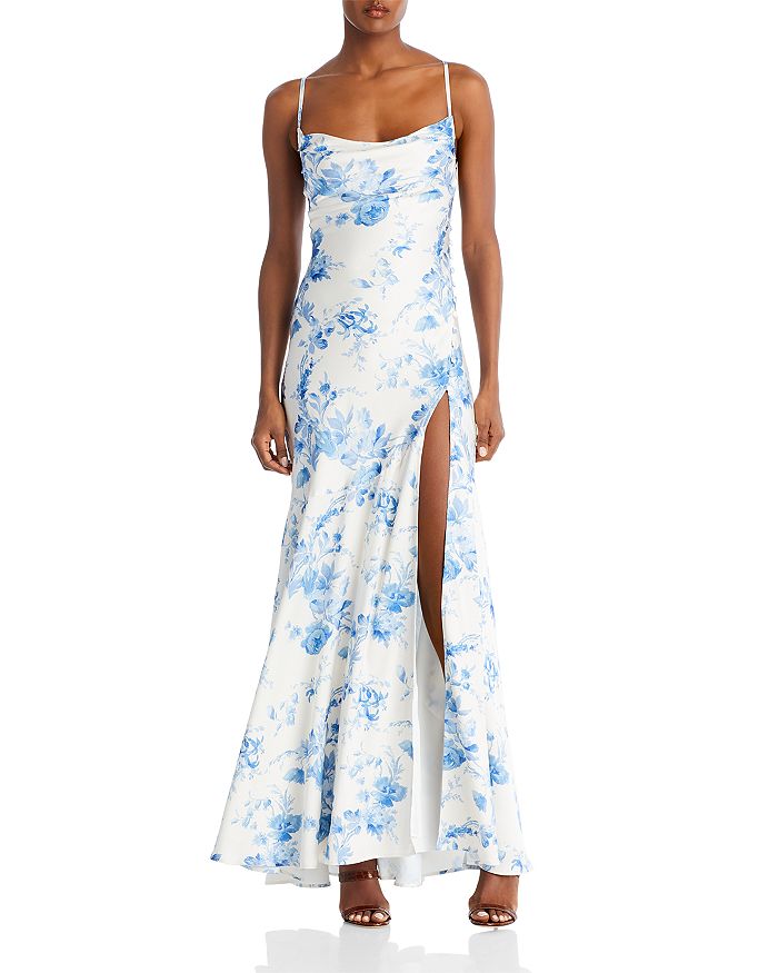V. Chapman Isla Floral Print Maxi Slip Dress