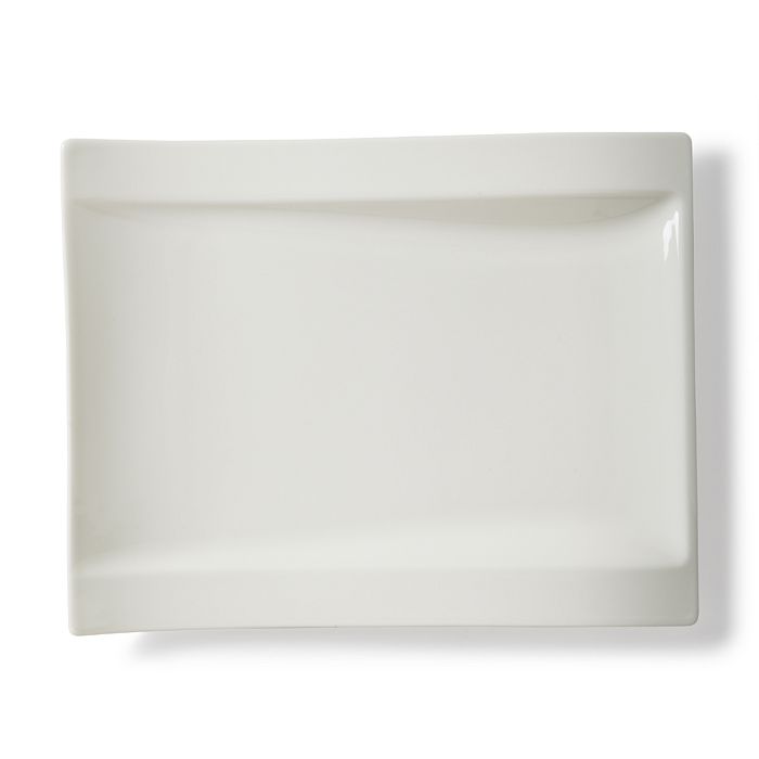 Villeroy & Boch New Wave Rectangular Salad Plate, Large In White